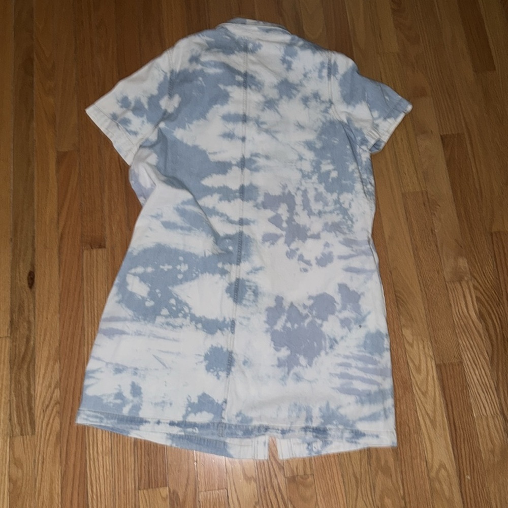 Style & Co NWT❗️Bleached Denim Tie-Dye Button-Up Dress - Picture 5 of 6